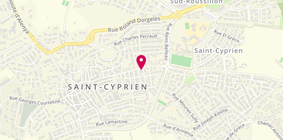 Plan de Cordonnerie du Roussillon & Serrurier, 74 avenue du Roussillon, 66750 Saint-Cyprien