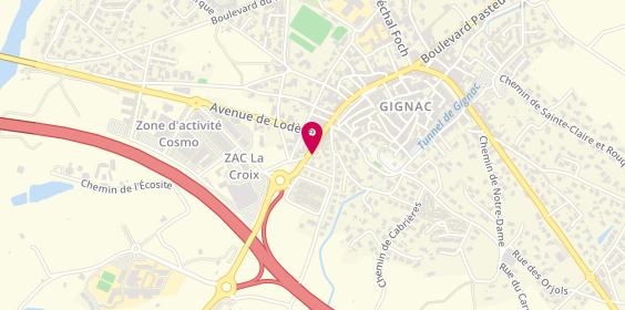 Plan de Top-Clés, Intermarche Route Pézenas, 34150 Gignac
