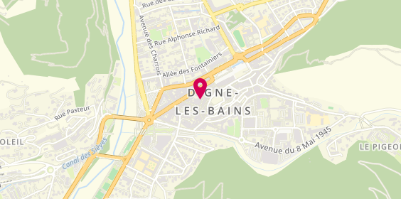 Plan de CMOA Cordonnerie, 7 Rue de L&#039;Hubac, 04000 Digne-les-Bains