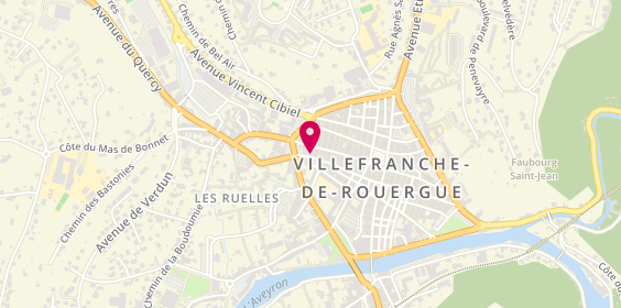Plan de Cordonnier Vincent BREA, 36 Rue Jean de Pomairols, 12200 Villefranche-de-Rouergue