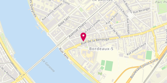 Plan de La Cordonnerie Multiservices de la Basti, 40 Rue Benauge, 33100 Bordeaux