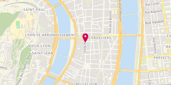 Plan de Cordonnerie des Cordeliers Smel'service, 23 Rue de Brest, 69002 Lyon