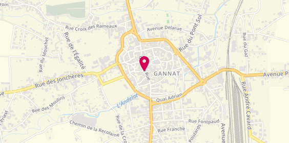Plan de Gannat Multi Services- Dominique BOUBON, 82 Grande Rue, 03800 Gannat