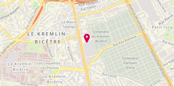 Plan de Serrurier - Cordonnier - Reproduction de clé de Voiture, 57 avenue de Fontainebleau, 94270 Le Kremlin-Bicêtre