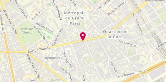 Plan de Tolbiac 888, 77 Rue de Tolbiac, 75013 Paris