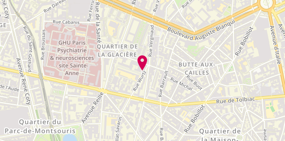 Plan de C.H.4, 6 Rue Wurtz, 75013 Paris