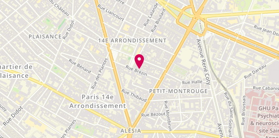 Plan de Brezin Services, 24 Rue Brézin, 75014 Paris