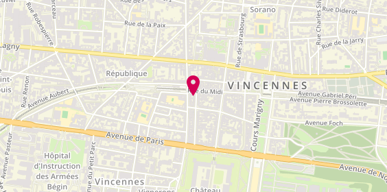 Plan de CORDO 55 (Cordonnerie Clés Minute), 55 Rue Robert Giraudineau, 94300 Vincennes