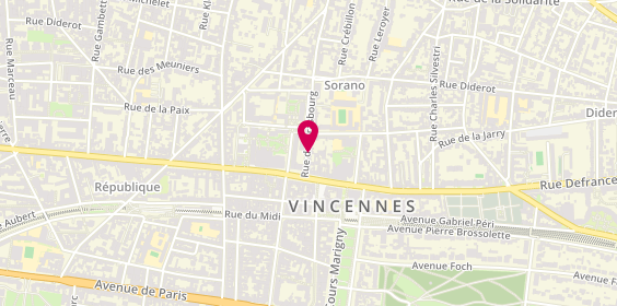 Plan de Ac Cordonnerie-Clés, 6 Rue de Strasbourg, 94300 Vincennes
