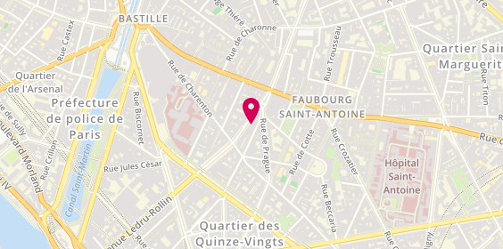 Plan de La Clef de la Bastille, 86 Avenue Ledru Rollin, 75012 Paris