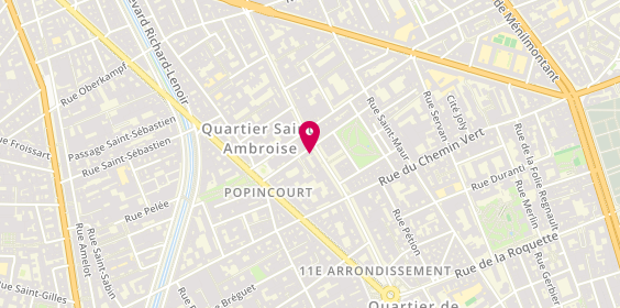 Plan de Cordonnerie Serrurerie ATILGAN, 31 Avenue Parmentier, 75011 Paris