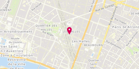 Plan de Forum Services, 101 Rue Berger Centre Commercial Forum des Halles Niveau -2 Porte Lescot, 75001 Paris