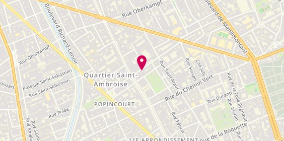 Plan de Cordonnerie Saint Ambroise, 14 Rue Saint Ambroise, 75011 Paris