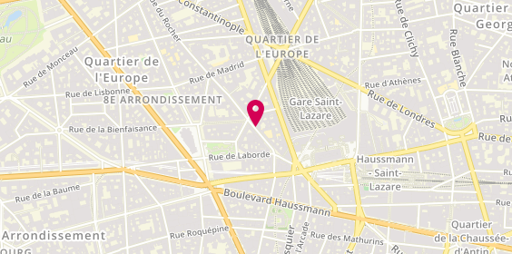 Plan de Au Talon du Rocher, 24 Rue du Rocher, 75008 Paris