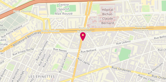 Plan de Zin Da Serrurerie Cordonnerie, 142 avenue de Saint-Ouen, 75018 Paris