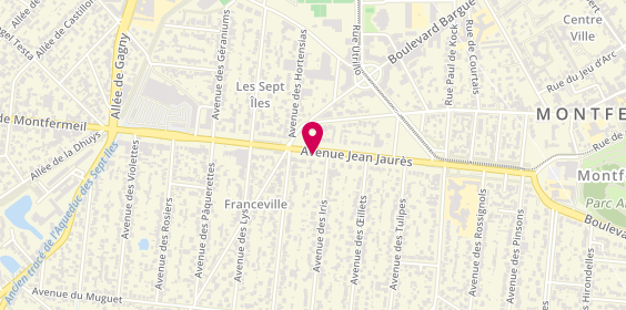 Plan de Services Rapides Cordonnerie BO 93, Centre Commercial 7 Iles Avenue Jean Jaurès, 93370 Montfermeil