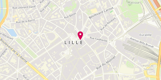 Plan de Cordonnerie Clés Lecomte, 8 Rue des Manneliers, 59800 Lille