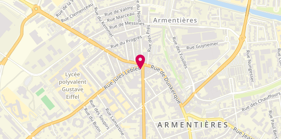 Plan de Armentières Artisan Serrurier, 95 Rue Nationale, 59280 Armentières